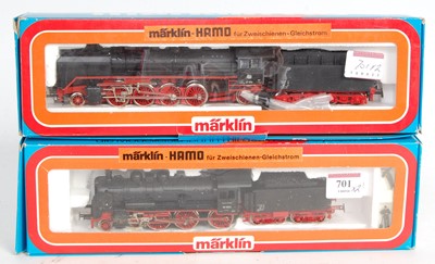 Lot 701 - 2 Marklin Hamo H0 steam locomotives DB black 2-...