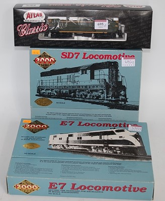 Lot 695 - 3 H0 American outline H0 diesel locomotives...