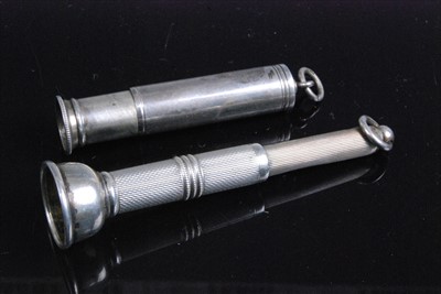 Lot 315 - A modern silver cigar punch having engine...