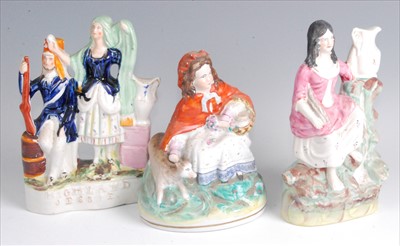 Lot 1114 - A Victorian Staffordshire figure group of...
