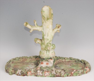 Lot 1118 - A large 19th century pearlware spill vase, the...