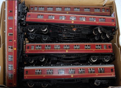 Lot 738 - 15 Hornby LMS maroon Stanier coaches (G)