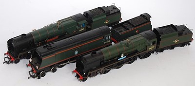 Lot 752 - 3 Hornby Bulleid Pacific engines and tenders,...