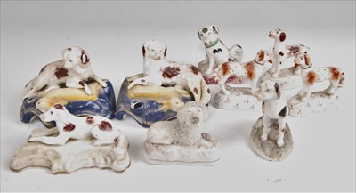 Lot 1131 - A pair of Victorian Staffordshire...