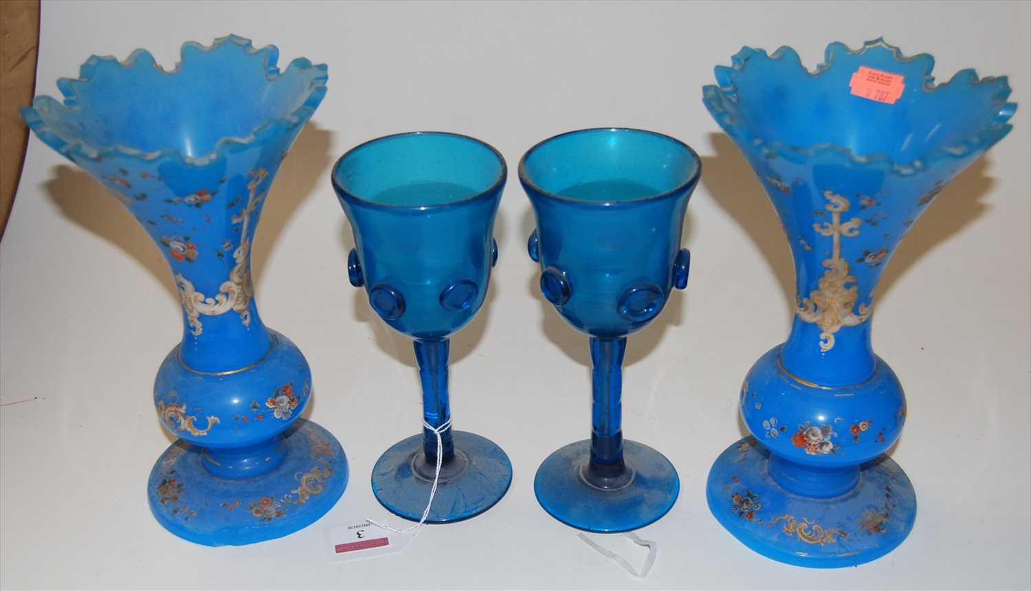 Lot 3 - A pair of late 19th century continental blue...