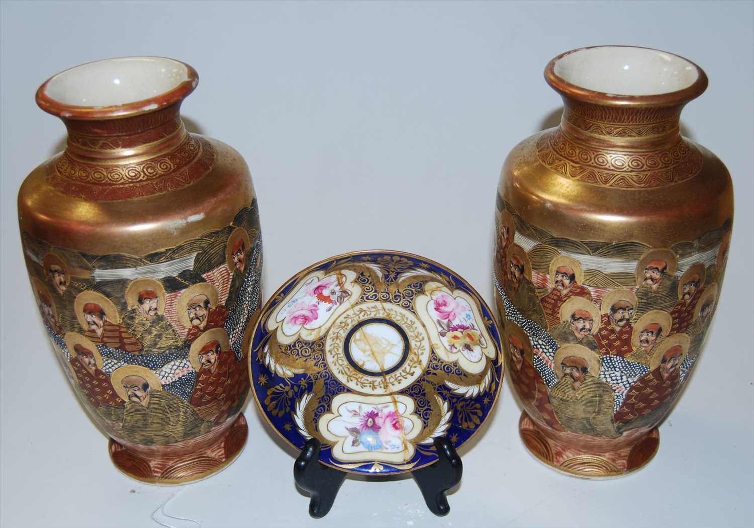Lot 6 - A pair of Japanese late Meiji period vases, of...