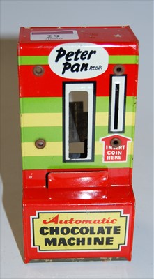 Lot 29 - A tinplate model of a Peter Pan vending...