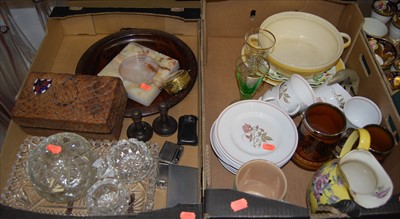 Lot 34 - Two boxes of miscellaneous items, to include a...