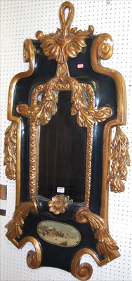 Lot 1111 - A reproduction Continental style black painted...