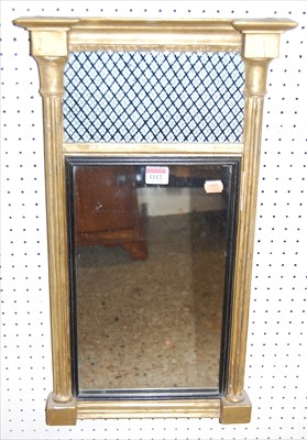 Lot 1112 - A 19th century gilt framed small pier mirror...