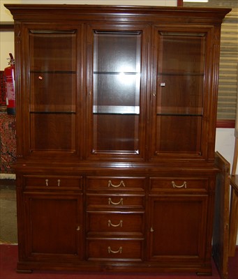 Lot 1119 - A contemporary cherry wood display cabinet...