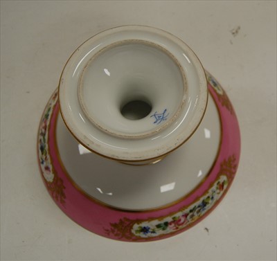 Lot 89 - A 19th century French porcelain comport, on a...
