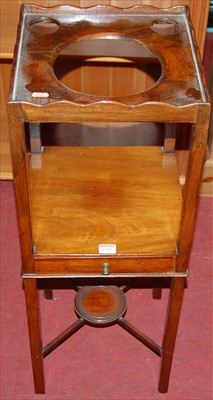 Lot 1149 - A circa 1900 mahogany square two-tier...