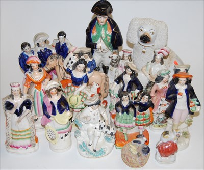 Lot 101 - A Victorian Staffordshire group 'Going to...