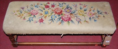 Lot 1207 - An early 20th century oak framed and floral...