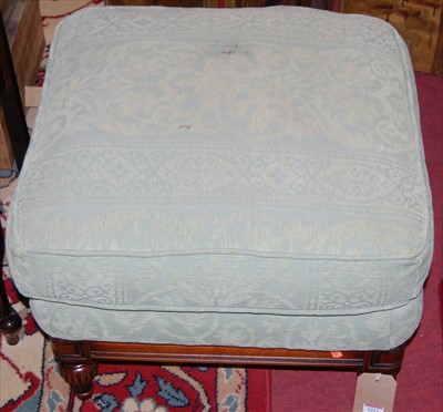 Lot 1211 - A contemporary green floral upholstered footstool