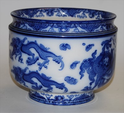 Lot 117 - A Royal Doulton jardiniere in the Oyama...