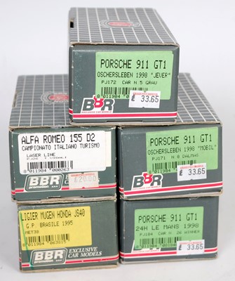 Lot 1554 - Five various boxed as issued BBR 1/43 scale...