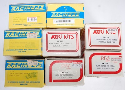 Lot 1558 - Eight various boxed Racing 43, Riva and Meri,...