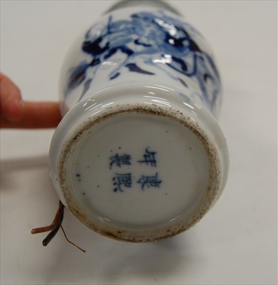 Lot 158 - A Chinese stoneware vase of baluster form...