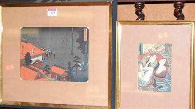 Lot 1045 - A Japenese Meiji period erotic woodblock...