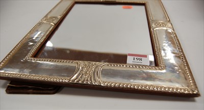 Lot 198 - A large modern white metal clad easel mirror,...