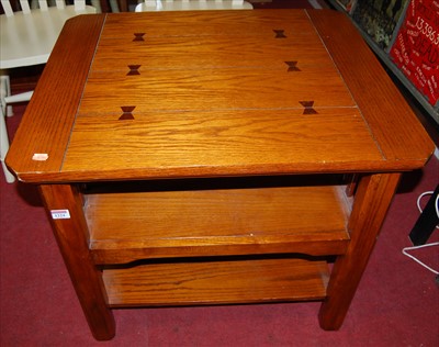 Lot 1224 - A contemporary Chinese style oak planked top...