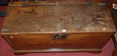 Lot 1229 - A provincial 18th century elm hinge topped...