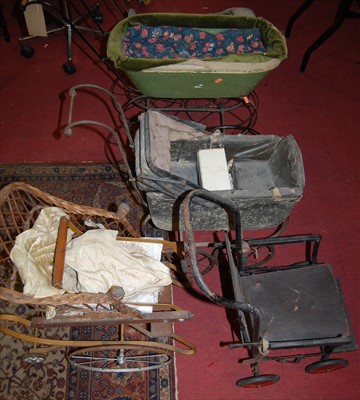 Lot 1235 - A childs white painted wicker tub conservatory...