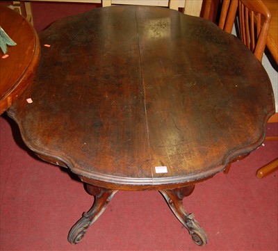 Lot 1237 - An early Victorian mahogany shaped top...