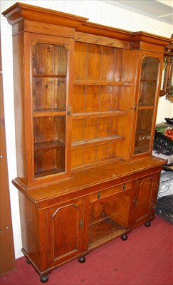 Lot 1102 - A Victorian oak dresser, having central...