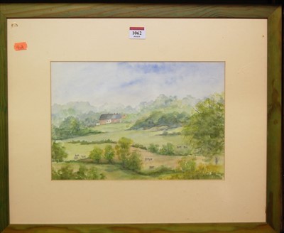 Lot 1062 - W Douglas - landscape scene, watercolour,...