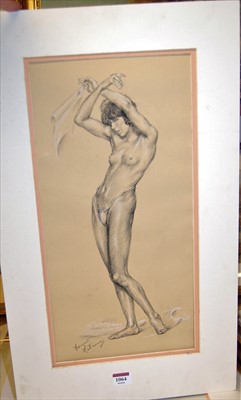 Lot 1064 - John Skelton - female nude, pencil, together...