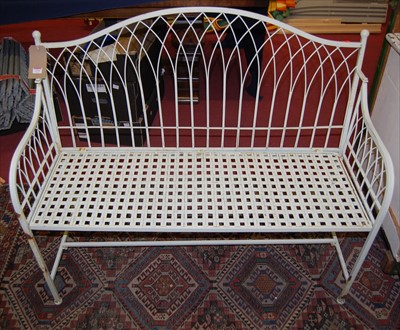 Lot 1276 - A contemporary painted metal two-seater...