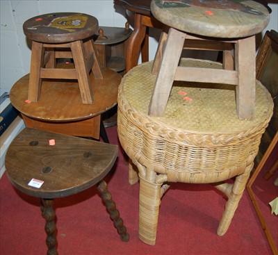 Lot 1074 - Assorted occasional furniture to include...