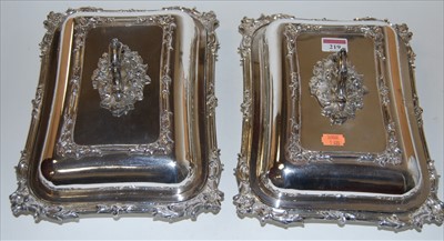 Lot 219 - A pair of large Victorian Old Sheffield Plate...