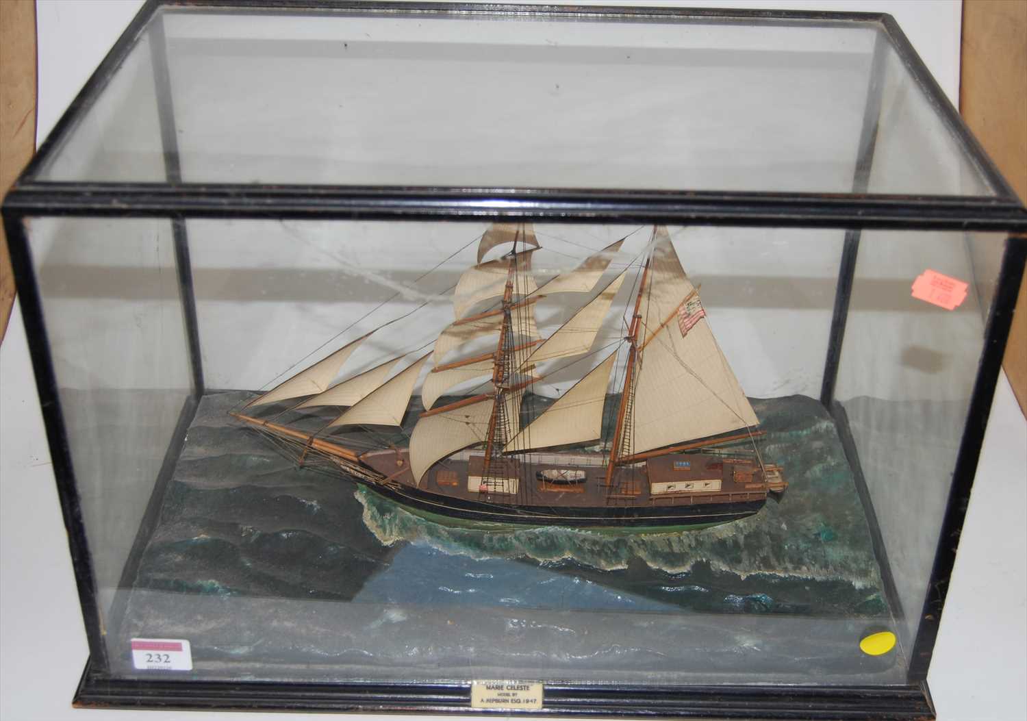 Lot 232 - A scratch-built model of the Mary Celeste, in...