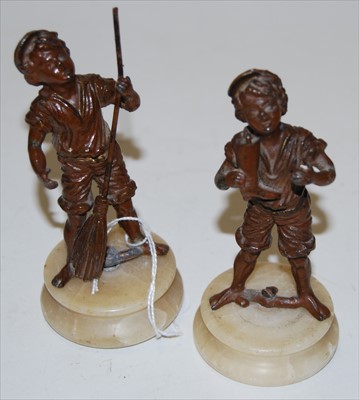 Lot 252 - Pair of early 20th century continental bronzed...