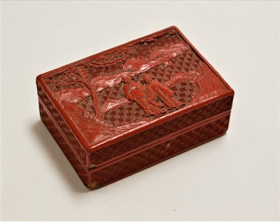 Lot 314 - An early 20th century Chinese cinnabar...