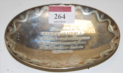 Lot 264 - A modern silver sweetmeat dish with...