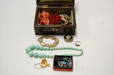 Lot 295 - An early 20th century leather clad jewellery...