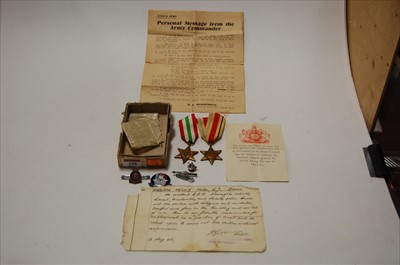 Lot 298 - Two WWII campaign medals to include Africa...