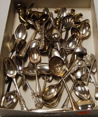 Lot 271 - A collection of principally silver flatwares...