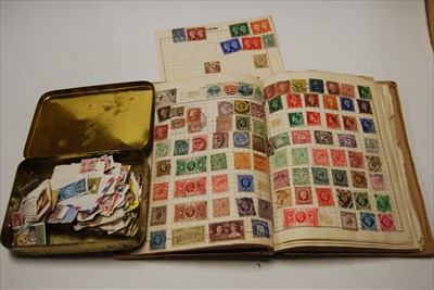 Lot 287 - A students stamp album and contents, together...