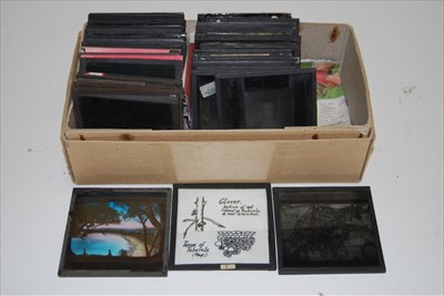 Lot 498 - A collection of magic lantern slides to...