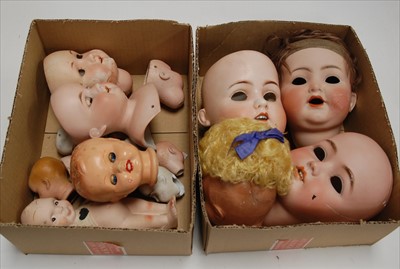 Lot 504 - A quantity of assorted bisque dolls heads (all...