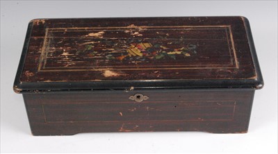 Lot 503 - A late 19th century simulated rosewood cased music box