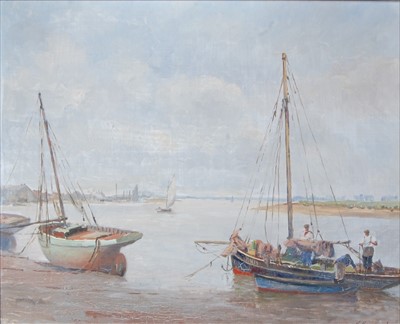Lot 293 - Vavasour Hammond (1900-1985) - Oyster boats,...