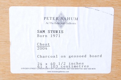 Lot 295 - Sam Sturis (b.1971) - Chest 2004, charcoal on...