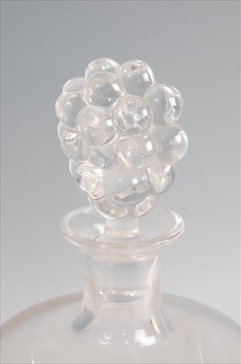 Lot 65 - A pair of 1920s Lalique crystal glass pedestal...
